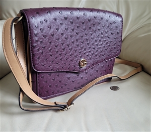 GianiBernini eggplant Faux leather shoulder purse