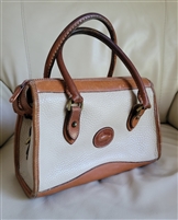 Dooney and Bourke tan and brown leather handbag