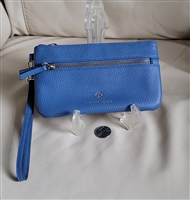 Nanette Lepore blue wristlet wallet