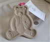 Bear stoneware cookie baking mold Brown Bag 1984