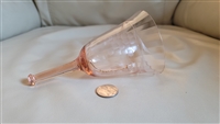 Grapes etched pink glass dinner bell decor