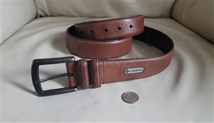 Men belt brown leather Columbia Sportswear