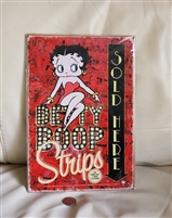 Betty Boop comic art style metal tin advertising