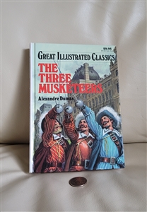 preowned vintage childrens classic novel The Three Musketeers Great Illustrated Classics 1990 edition front cover