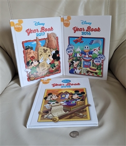 Disney Yearbook hardcover 3 books 2015 2016 2017 collectible vintage books