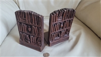 set of vintage bookshelf design bookends home decor