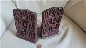 set of vintage bookshelf design bookends home decor