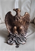 vintage 1966 universat statuary gold eagle chalkware bookend