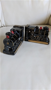 vintage porcelain locomotive bookends desk decor