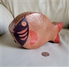 Leather wrapped fish money bank storage home decor and gift idea for any occasion