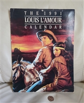 Vintage 1991 Louis LAmour Old West illustrated wall calendar