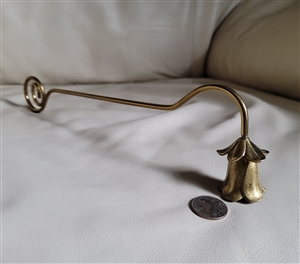 Brass floral top handcrafted candle snuffer