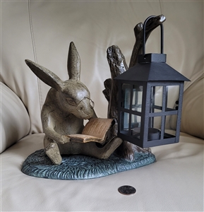 Bunny Rabbit cast metal tealight candle decor