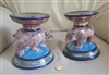 Bears decorated porcelain candle holders by Zrike