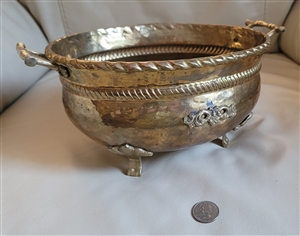 Hand hammered decorative brass bowl decor storage