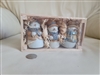 Porcelain 3 Snowman bells Pier1 elegant decor