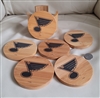 St Louis hockey logo wooden 6 Coasters set