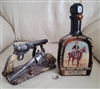 Vintage James Beam Remington decanter and revolver