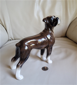 Tall porcelain boxer dog made in England