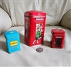 English tea boxes tins money bank and storage set