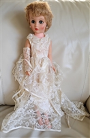 Wedding bride 19" tall doll TLC or parts
