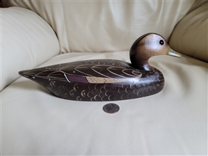 Wooden hand carved duck decoy