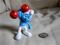 Hefty Blue  Smurf pvc figure McDonalds 2011 toy