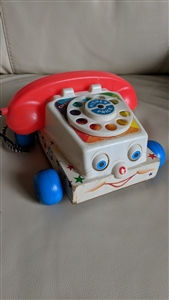 1961 Fisher Price Chatter Pull Along Rotary Phone