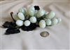 Green stone vintage grapes cluster display