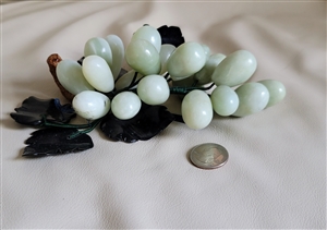 Green stone vintage grapes cluster display