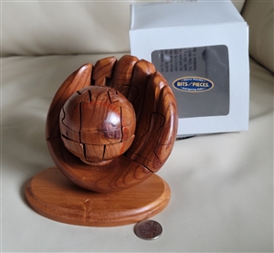 Bits and pieces baseball glove ball wooden puzzle