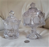 Fostoria glass clear coin pedestal bowl sugar bowl