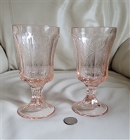 Indiana Glass Company Pink Madrid glass vase decor