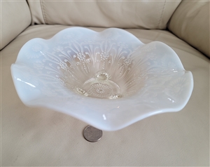 Northwood opalescent pearl flower glass bowl