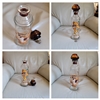 Retro glass bottles decanters hunting themed decor