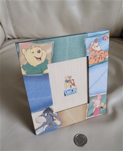 Disney Parks Winnie the Pooh Tigger Eeyore and Piglet pastel panel picture frame 7 inch for 4by3 photo