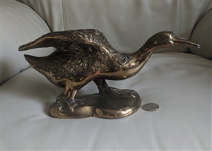 Solid brass duck heavier detailed decoration