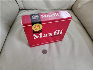 Vintage late 1970s Maxfli by Dunlop Red golf balls empty cardboard display box