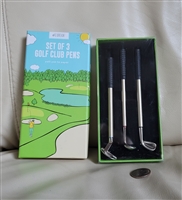 Golf club set of 3 pens by Eureka