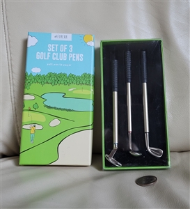 Golf club set of 3 pens by Eureka