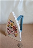 Antique Ironing Iron #6 handpainted in Folk pattern, cast iron.