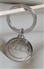 Cole Haan signature pendant keychain silver tone