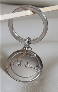 preowned cole haan signature silver tone key ring purse charm
