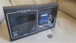 New old stock Coach signature hard plastic AirPods 3rd generation case in box charcoal