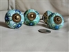 Vintage round porcelain porcelain door knobs 
In hand painted floral decor home decor