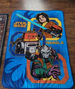 Rebel Star Wars Lucas Film plush throw blanket