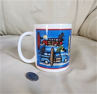 Woody Cars Hawaiian Islaners porcelain mug