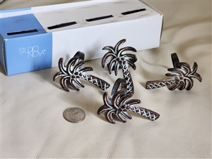 Tropical themed metal napkin holders in set of 4 by Studio Nova