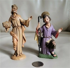 Fontanini Italy spider mark Nativity king and Joseph figures for display and home decor