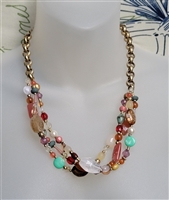 Lia Sophia chunky multi strain colorful necklace